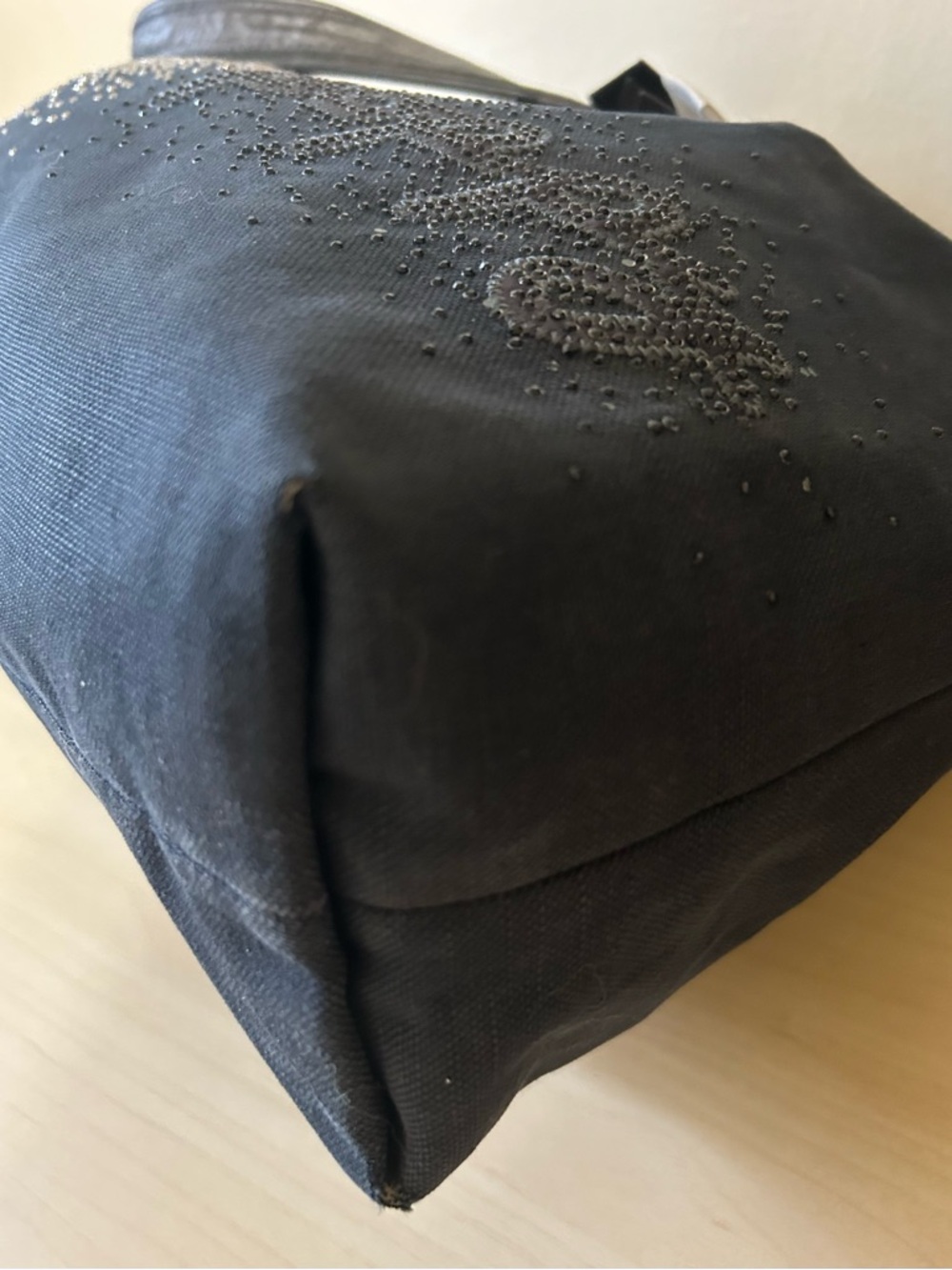 Coach Poppy Black Denim Rhinestone Tote 16319 - Picture 15 of 16